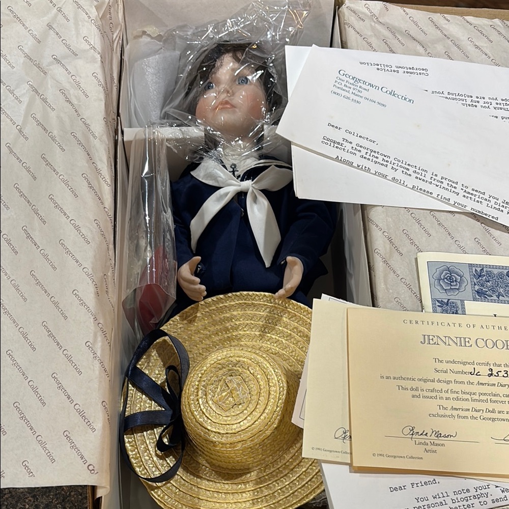 Georgetown Collection Doll with Straw Hat
